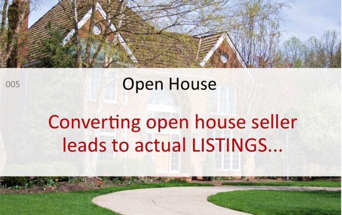 real estate seller leads open house
