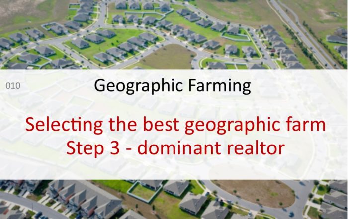 select best geographic farm real estate seller leads dominant realtor