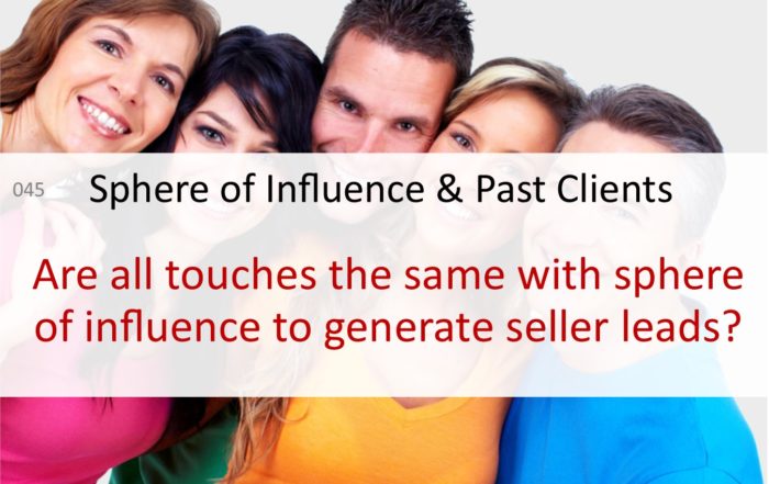 sphere of influence past clients seller leads 33 touch