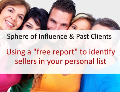 Using a “free report” to identify sellers in your personal list