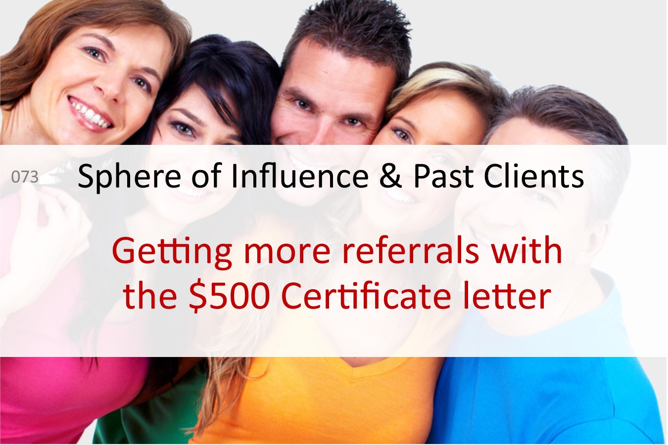 sphere of influence past clients letters