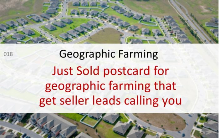 geographic farming real estate postcards just sold
