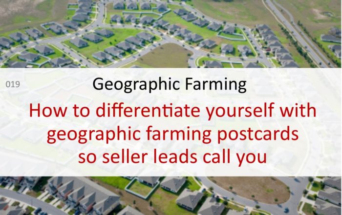 geographic farming real estate postcards seller leads