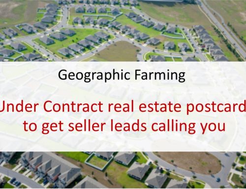 Under Contract real estate postcards to get seller leads calling you