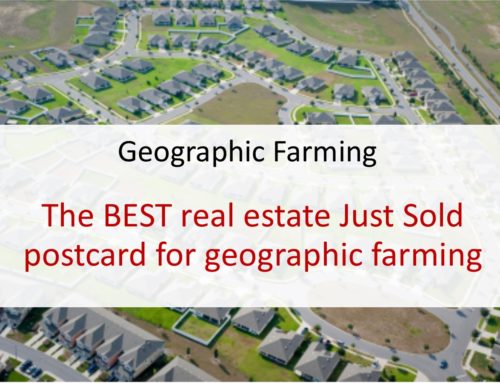 The BEST real estate Just Sold postcard for geographic farming
