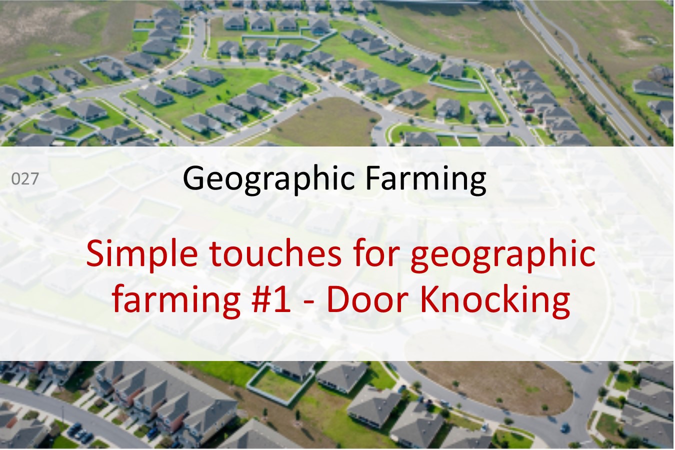 geographic farming door knocking