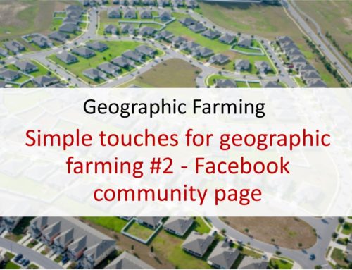 Simple touches for geographic farming #2 – Facebook community page